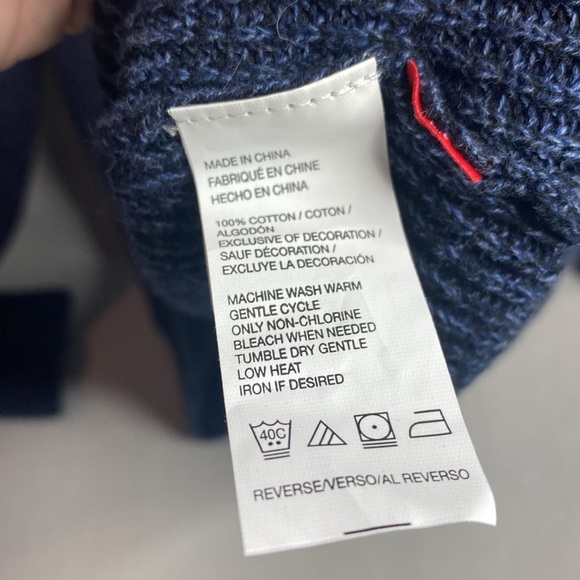 Izod 1/4 zip blue sweater size large - Picture 4 of 4